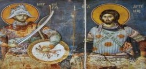 Αντίγραφα βυζαντινών πανοπλιών από απεικονίσεις στρατιωτικών Αγίων (φωτό)