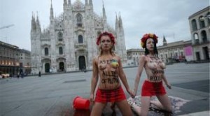 Οι Femen «ξαναχτύπησαν» - Γυμνόστηθη υποδοχή στον Πούτιν στο Μιλάνο