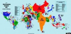 Ο πληθυσμός της γης σε ένα χάρτη