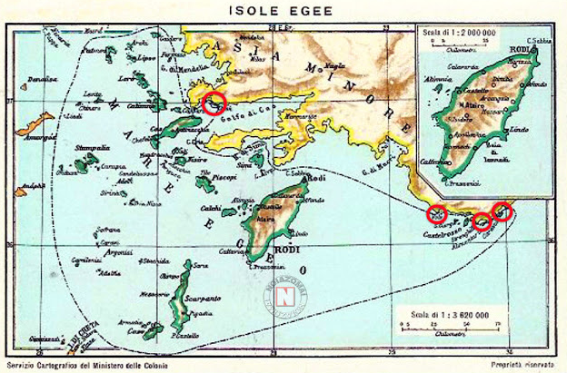 ITALIAN OFFICIAL MAPS OF GREEK ISLANDS. Κατατοπιστικό άρθρο αναφορικά με την Συνθήκη της Λωζάννης και την διένεξη με την Τουρκία.